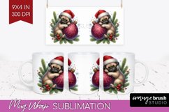 Christmas Animals Mug Wrap - Cute Christmas Mug PNG Product Image 1