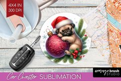 Christmas Animals Car Coaster - Cute Christmas Coaster PNG Product Image 1