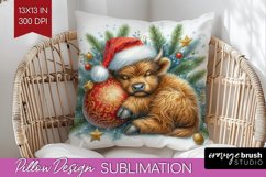 Christmas Animals Pillow Sublimation - Cute Christmas Pillow Product Image 1