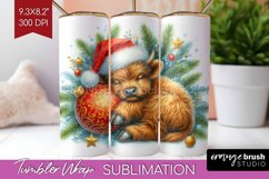 Christmas Animals Tumbler Wrap - Cute Christmas Tumbler PNG Product Image 1