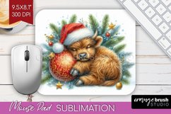 Christmas Animals Mouse Pad Sublimation - Cute Christmas PNG Product Image 1