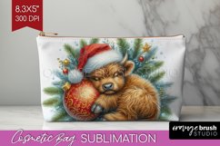 Christmas Animals Cosmetic Bag - Cute Christmas Makeup Bag Product Image 1