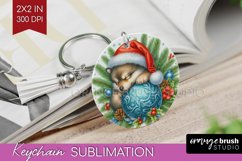 Christmas Animals Keychain PNG - Cute Christmas Keychain Product Image 1