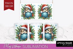 Christmas Animals Mug Wrap - Cute Christmas Mug PNG Product Image 1