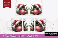 Christmas Animals Mug Wrap - Cute Christmas Mug PNG Product Image 1