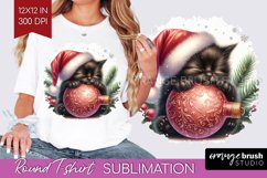 Christmas Animals Round Tshirt Background - Cute Christmas Product Image 1