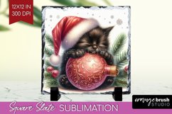 Christmas Animals Slate PNG - Cute Christmas Square Slate Product Image 1
