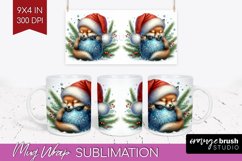 Christmas Animals Mug Wrap - Cute Christmas Mug PNG Product Image 1