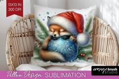 Christmas Animals Pillow Sublimation - Cute Christmas Pillow Product Image 1