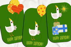 Birthday Cards Bundle, Cute Party Goose Birthday Greeting Product Image 5