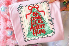 Oh Come Let Us Adore Him PNG, Christmas PNG, Holiday PNG Product Image 3