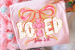 Christian Valentines Png, Brushtroke Loved John 3:16 Png Product Image 1