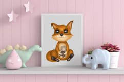 Baby animals watercolor bundle clipart. Sublimation baby Product Image 5