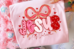 Jesus is my valentine png, Preppy Valentine, Bible Verse Product Image 3