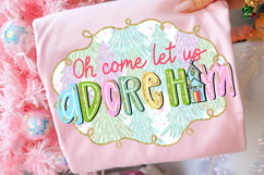 Joy to the World png Jesus Christmas PNG, Coquette Christmas Product Image 2