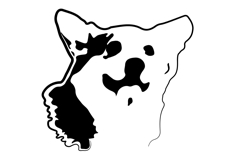 Cute Corgi Dog - black vector svg Product Image 6