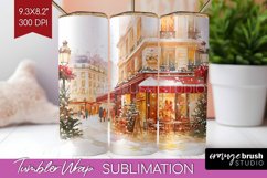 Christmas City Tumbler Wrap - Cozy Christmas Tumbler PNG Product Image 1