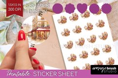 Christmas City Round Sticker - Cozy Christmas Printable Product Image 1