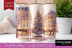 Christmas City Tumbler Wrap - Cozy Christmas Tumbler PNG Product Image 1