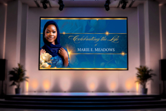 Blue &amp; Rose Funeral Slideshow Template Canva Memorial Video Product Image 9
