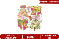 Colorful Christmas Tree Sublimation, Christmas Png Product Image 5