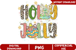 Holly Jolly Christmas Sublimation, Christmas Png Product Image 4