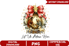 Nativity Scene Sublimation, Jesus Christmas Png Product Image 5