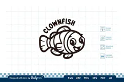 Cute Ocean Animal SVG | Kawaii Sea Creatures Product Image 1