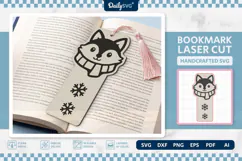 Cute Winter Animal Bookmark SVG | Snowy Reading Craft Product Image 2