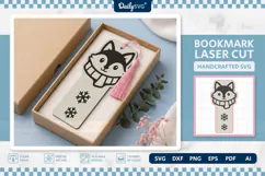 Cute Winter Animal Bookmark SVG | Snowy Reading Craft Product Image 1