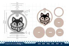 Cute Winter Animal Candle Holder SVG | Laser Cut Decor Product Image 2
