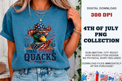 Stars, Stripes &amp; Quacks PNG | Patriotic Duck DTF Product Image 5
