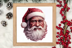 Vintage Black Pink Santa Claus Sublimation Clipart Product Image 4
