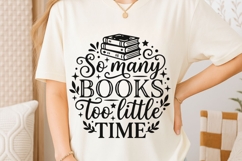 So Many Books Too Little Time Svg, Book Lover Svg. Product Image 6