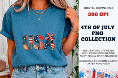 4th of July Faux Patchwork USA PNG | Sublimation DTF Product Image 4