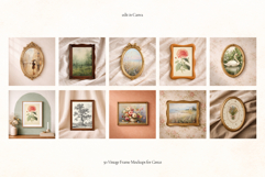 50 Vintage Frame Mockups for Canva Product Image 5