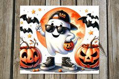 Funny ghost | Cute Halloween Skinny tumbler sublimation Product Image 5