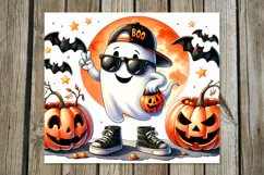 Funny ghost | Cute Halloween Skinny tumbler sublimation Product Image 5