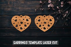 15 Valentine Heart Template earrings SVG I Laser Cut Files Product Image 6