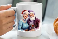 Christmas Purple Santa Claus Sublimation, Christmas PNG Product Image 5