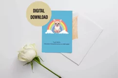 Chihuahua sympathy card, DIGITAL DOWNLOAD, Dog Sympathy card Product Image 1