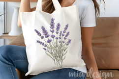 Lavender Floral PNG, Rustic Botanical Bouquet Sublimation Product Image 4