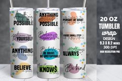 Motivational Quotes Tumbler Wrap Sublimation Product Image 1