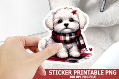 Christmas Dog Sticker| Christmas Sticker PNG Design Product Image 1