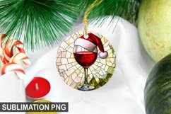 Christmas Santa Wineglass Ornament | Christmas Ornament PNG Product Image 1