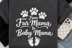 From Fur Mama To Baby Mama Svg, Pregnancy Announcement Svg. Product Image 6