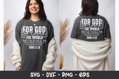 For God So Loved the World Inspirational SVG T-shirt Design Product Image 5