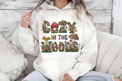 Cozy In The Woods PNG, Whimsical Mushroom Forest Sublimation Product Image 5
