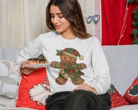Retro Patchwork Gingerbread png | Merry Christmas Png Design Product Image 2