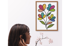 Whimsical Multicolor Floral Embroidery Design Product Image 4